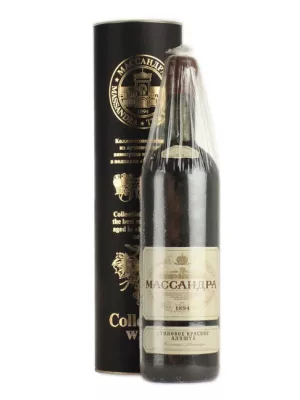 Вино Массандра, Коллекционное вино Столовое красное Алушта, в тубе 2008, 0.75 л