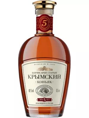 Коньяк Бахчисарай Старый Крымский 5 Звезд 0.5 л