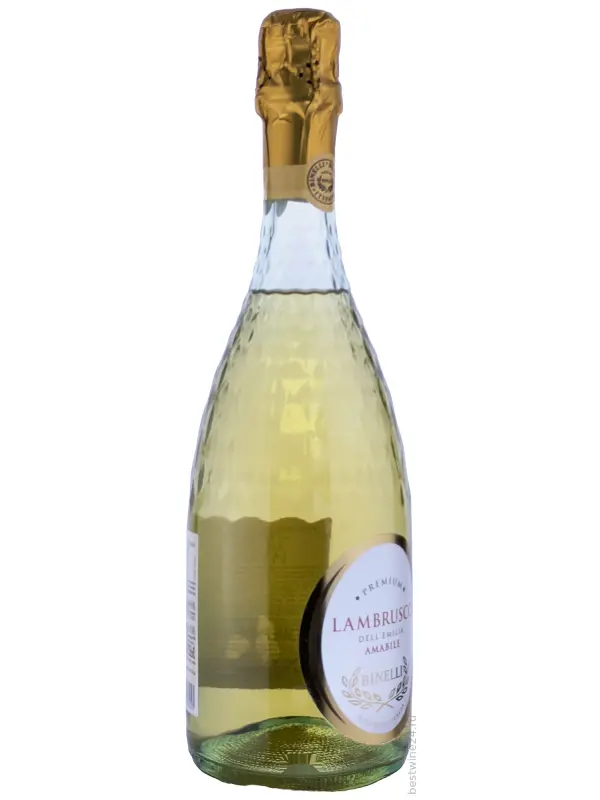 Binelli Premium Lambrusco Bianco Amabile, Dell'Emilia IGT