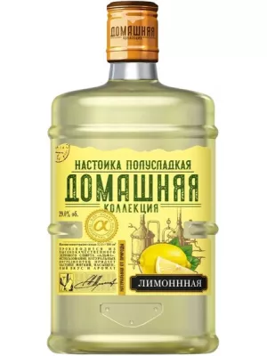 Настойка ММВЗ, Домашняя Коллекция Лимонная, настойка сладкая 0.5 л