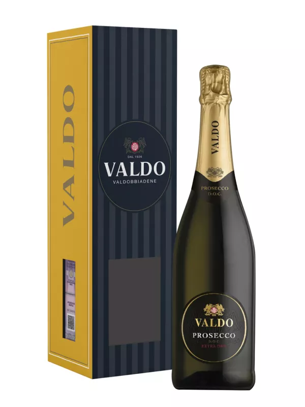 Valdo, Prosecco Extra Dry DOC (Etichetta Nera), gift box