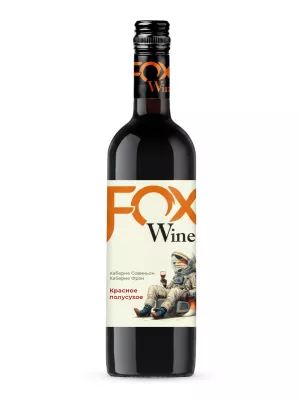 Вино Fox Wine Red Semi-Dry 0.75 л