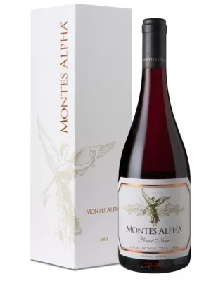 Вино Montes Alpha Pinot Noir, Aconcagua Costa DO, gift box 2022, 0.75 л