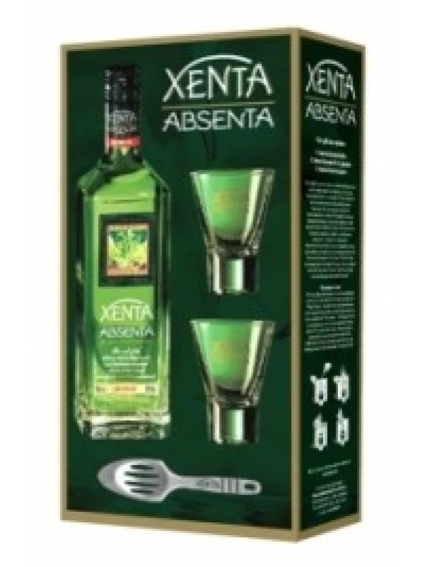 Xenta, gift box with 2 glasses & spoon
