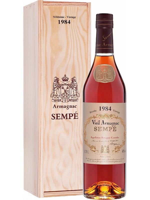 Armagnac Sempe, Millesime, Armagnac AOC, wooden box
