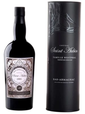 Арманьяк Saint Aubin Bas-Armagnac AOC, gift tube 1995 0.7 л