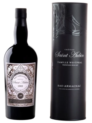 Арманьяк Saint Aubin Bas-Armagnac AOC, gift tube 1985 0.7 л