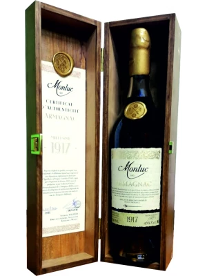 Арманьяк Monluc Armagnac AOC, wooden box 1917 0.7 л