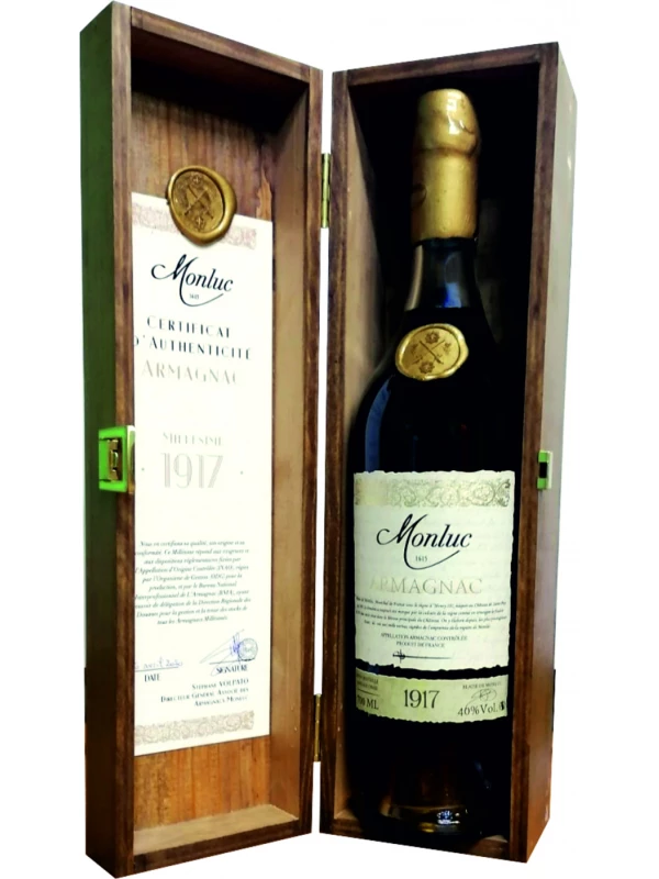 Monluc Armagnac AOC, wooden box