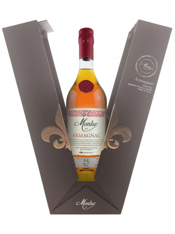 Monluc 25 Ans, Armagnac AOC, gift box