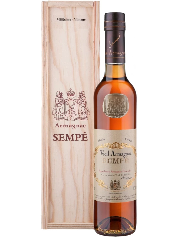 Millesime, Armagnac AOC, wooden box