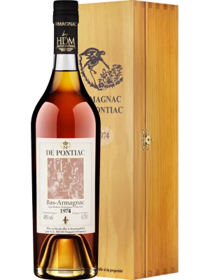 Арманьяк De Pontiac Vintage, Bas-Armagnac AOC, wooden box 1974 0.7 л