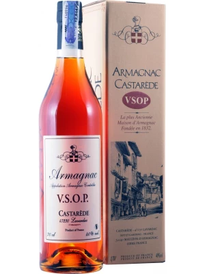 Арманьяк Castarede, Castarede VSOP, Armagnac AOC, gift box 0.7 л