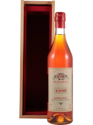 Арманьяк Castarede, Maniban Armagnac AOC wooden box 1989 0.7 л