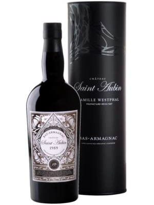 Арманьяк Saint Aubin Bas-Armagnac AOC, gift tube 1989 0.7 л