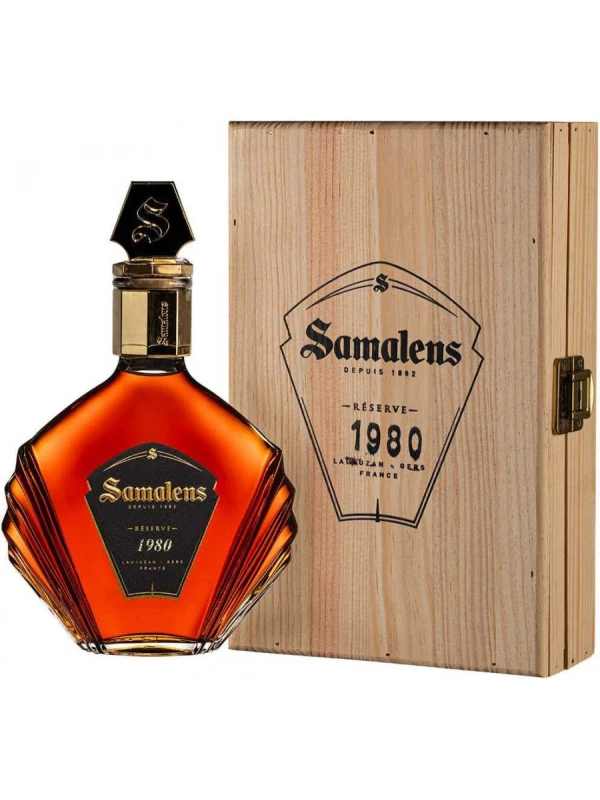 Samalens, Millesime Bas Armagnac, wooden box