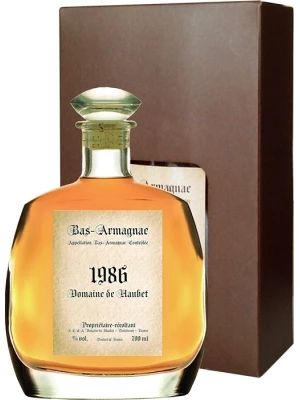 Арманьяк Domaine de Haubet, Bas-Armagnac AOC decanter with gift box 1986 0.7 л