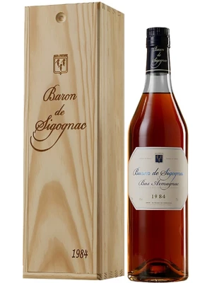 Арманьяк Baron de Sigognac, wooden box 1984 0.7 л