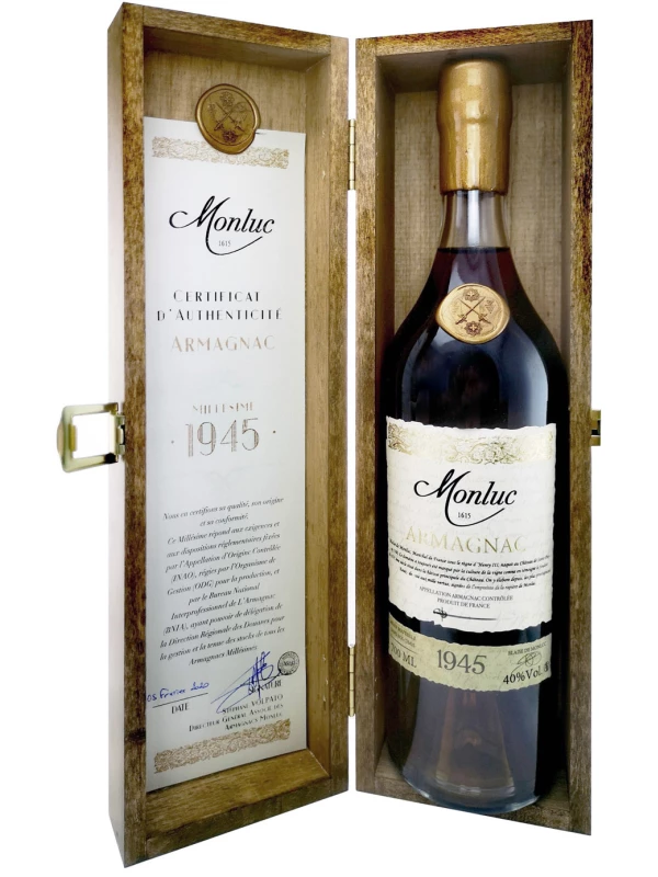 Monluc Armagnac AOC, wooden box