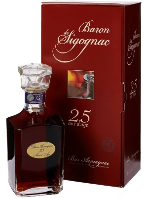 Арманьяк Baron de Sigognac 25 Аns d'Аge, carafe in gift box, 0.7 л 0.7 л