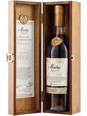 Арманьяк Monluc Armagnac AOC, wooden box 2002 0.7 л