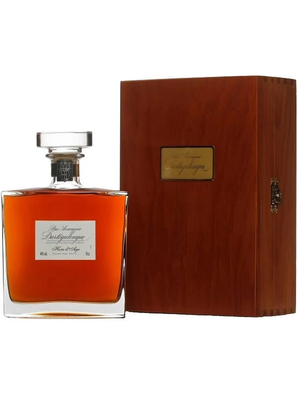 Dartigalongue Hors D'Age, Bas Armagnac AOC, decanter & wooden box