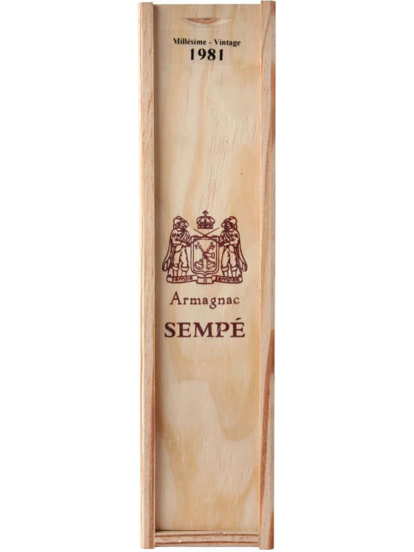 Millesime, Armagnac AOC, wooden box