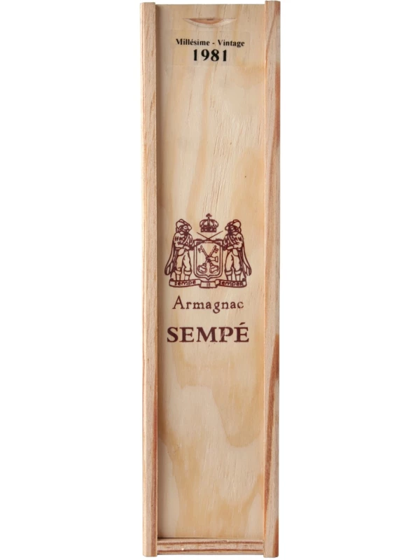 Millesime, Armagnac AOC, wooden box