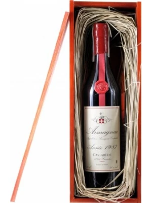Арманьяк Castarede Armagnac AOC, wooden box 1987 0.7 л