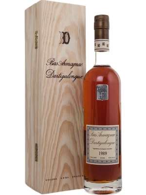 Арманьяк Dartigalongue, Bas Armagnac AOC wooden box 1989 0.5 л