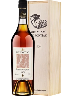 Арманьяк De Pontiac Vintage, Bas-Armagnac AOC, wooden box 1979 0.7 л