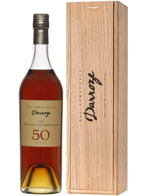 Darroze, Les Grands Assemblages 50 ans d'age, Bas-Armagnac, wooden box, 0.7 л