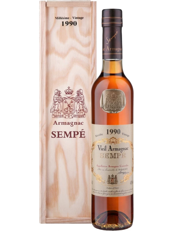 Millesime, Armagnac AOC, wooden box