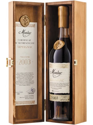 Арманьяк Monluc Armagnac AOC, wooden box 2003 0.7 л
