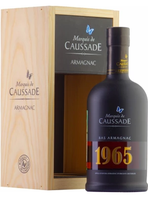 Арманьяк Marquis de Caussade Bas Armagnac AOC, wooden box 1965 0.7 л