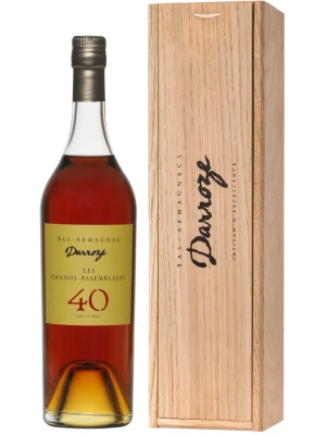 Арманьяк Darroze, Les Grands Assemblages 40 ans d'age, Bas-Armagnac, wooden box 0.7 л
