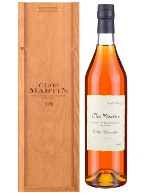 Арманьяк Clos Martin Folle Blanche, Bas-Armagnac AOC gift box 1988 0.7 л
