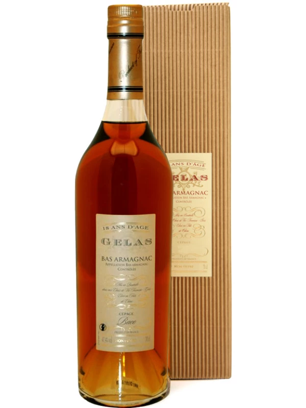 Gelas, Bas Armagnac Monocepage Baco, 18 ans, gift box