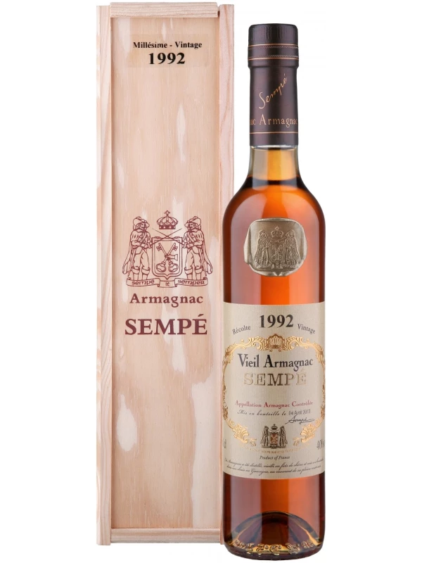 Millesime, Armagnac AOC, wooden box