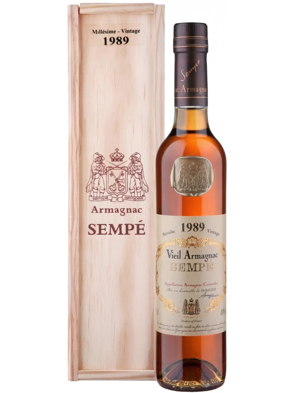 Millesime, Armagnac AOC, wooden box