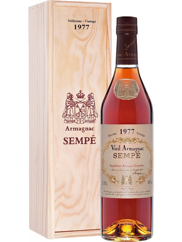 Armagnac Sempe, Millesime, Armagnac AOC, wooden box