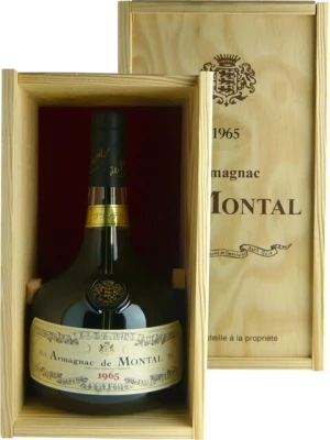 Арманьяк Armagnac de Montal, wooden box 1965 0.7 л