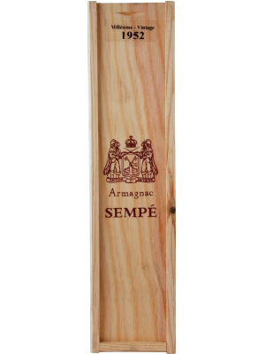Арманьяк Armagnac Sempe, Millesime, Armagnac AOC, wooden box 1952 0.5 л