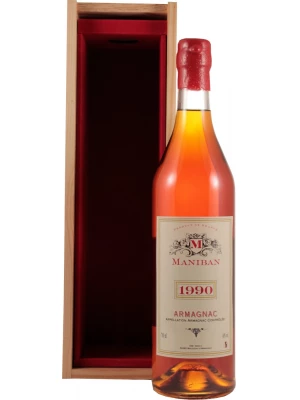 Арманьяк Castarede, Maniban Armagnac AOC wooden box 1990 0.7 л