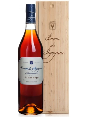 Арманьяк Baron de Sigognac 60 ans d'age, wooden box 0.7 л