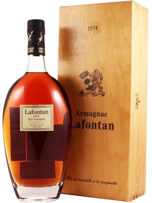 Арманьяк Lafontan Millesime, wooden box 1974 0.7 л