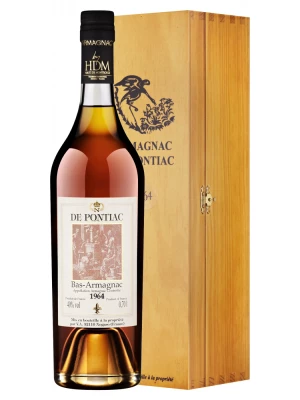 Арманьяк De Pontiac Vintage, Bas-Armagnac AOC, wooden box 1964 0.7 л