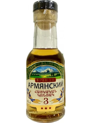 Бренди Old Land Brandy 3 Years Old 0.1 л