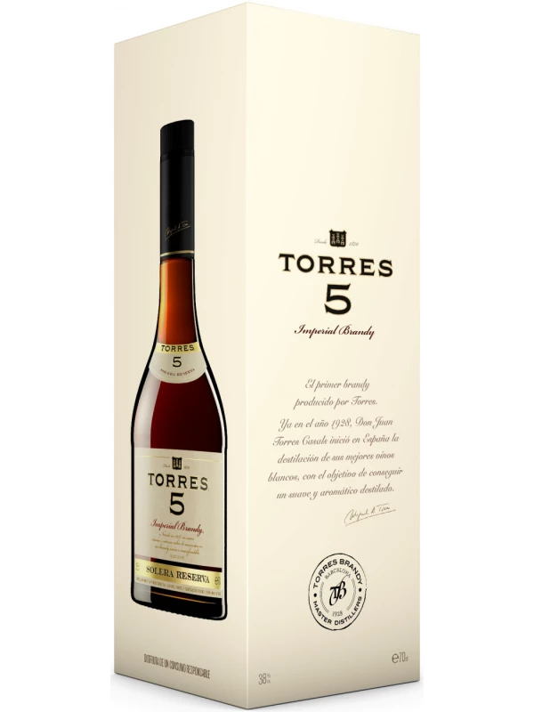 Torres 5 Solera Reserva, gift box