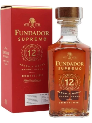 Бренди Fundador Supremo 12, Pedro Ximenez Sherry Casks, gift box 0.7 л
